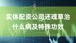 实体配资公司还魂草治什么病及特殊功效